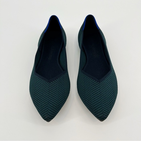 Rothy’s “The Point” in Cedar Herringbone Retired Print Pointed Toe Flats Size 10 - Picture 3 of 13